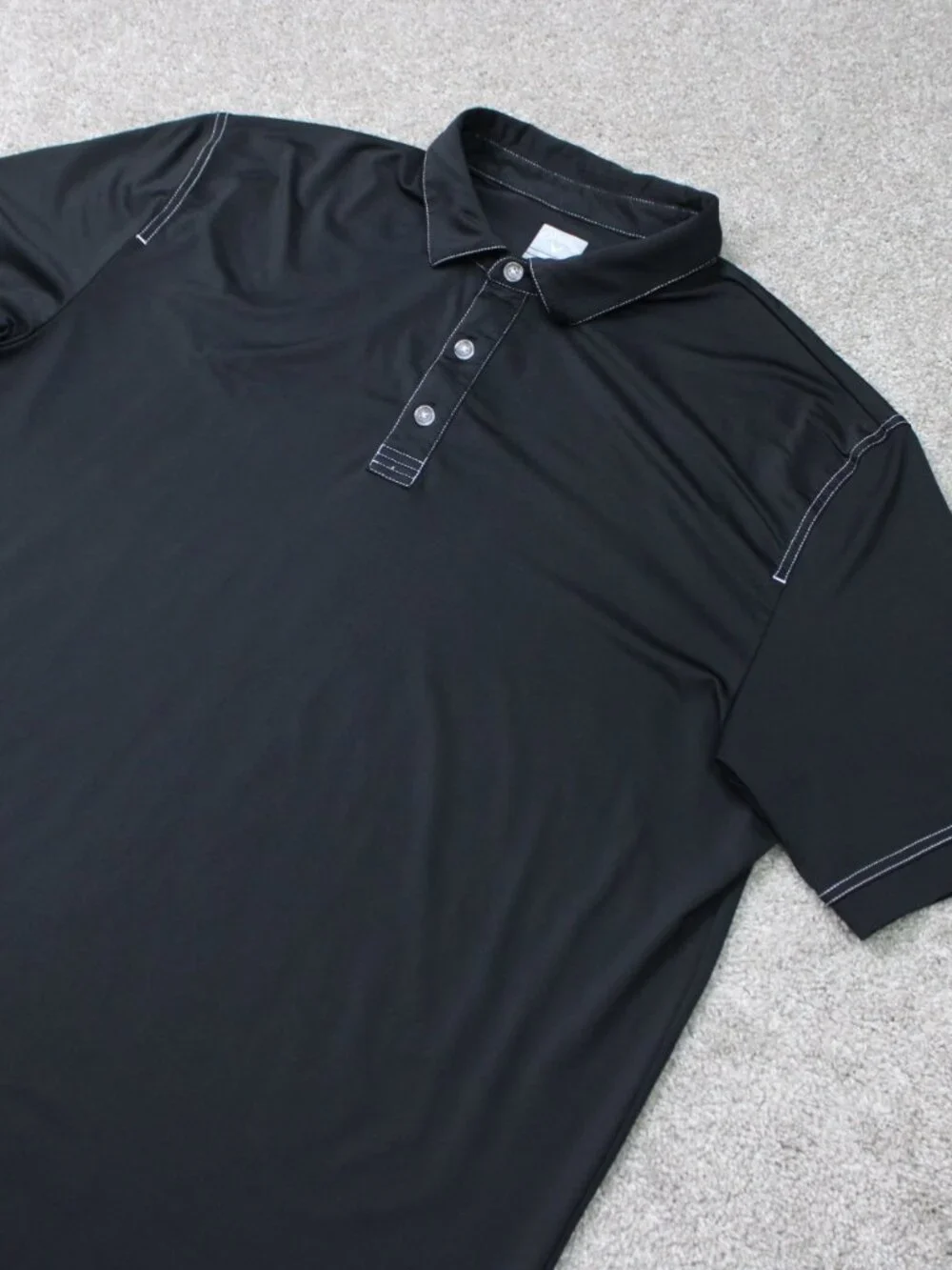 Callaway Polo Shirt Mens XL Black Opti-Dri Golf Polyester Stretch Short Sleeve
